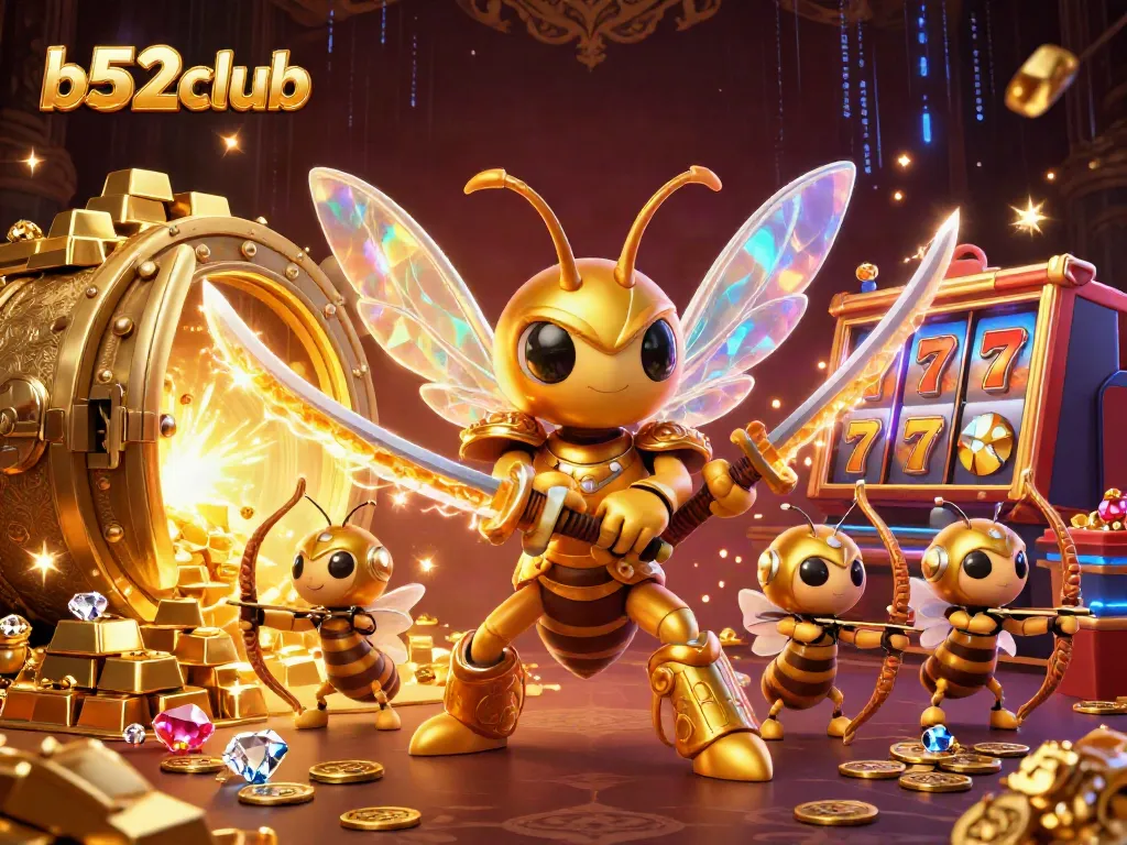 Experience b52club with captivating casino action featuring golden hornet samurai and vibrant slot elements.