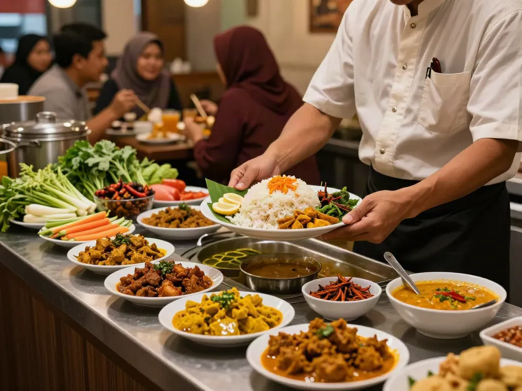 Nasi Kandar delicacies served at Rokok88, a true culinary experience.